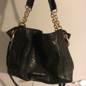 Michael Kors Black and Gold Crossbody Bag